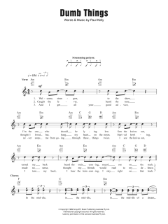 Dumb Things von Paul Kelly (Download) 