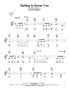 Getting To Know You von Richard Rodgers (Download) 