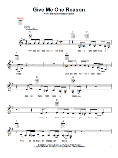 Give Me One Reason von Tracy Chapman (Download) 