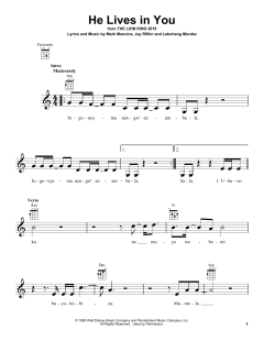 He Lives In You von Jay Rifkin (Download) 