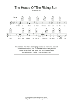 House Of The Rising Sun von The Animals (Download) 