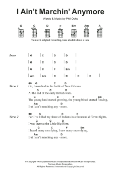 I Ain't Marchin' Anymore von Phil Ochs (Download) 