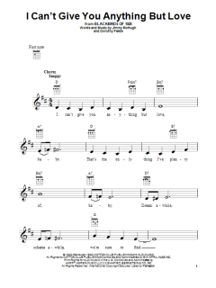 I Can't Give You Anything But Love von Dorothy Fields (Download) 