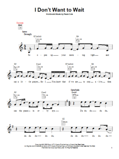 I Don't Want To Wait von Paula Cole (Download) 