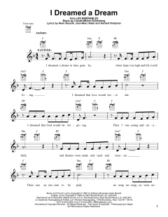 I Dreamed A Dream von Alain Boublil (Download) 