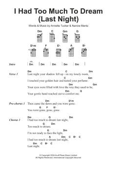 I Had Too Much To Dream von Annette Tucker (Download) 