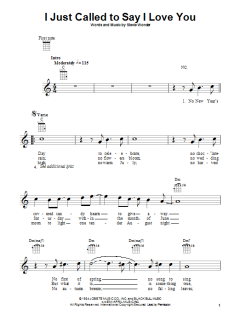 I Just Called To Say I Love You von Stevie Wonder (Download) 