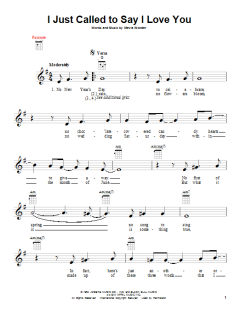 I Just Called To Say I Love You von Stevie Wonder (Download) 