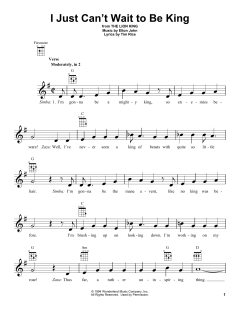 I Just Can't Wait To Be King von Elton John (Download) 