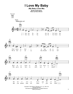 I Love My Baby von Harry Warren (Download) 