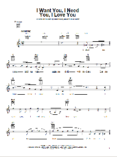 I Want You, I Need You, I Love You von Elvis Presley (Download) 