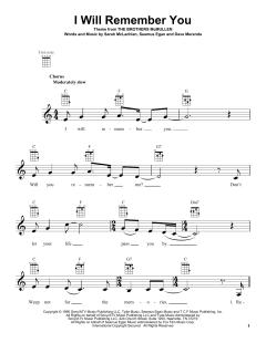 I Will Remember You von Sarah McLachlan (Download) 