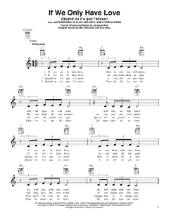 If We Only Have Love von Mort Shuman (Download) 