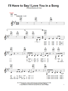 I'll Have To Say I Love You In A Song von Jim Croce (Download) 