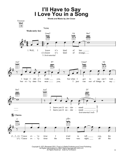 I'll Have To Say I Love You In A Song von Jim Croce (Download) 