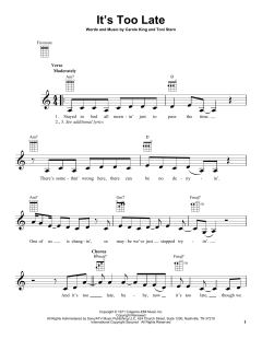 It's Too Late von Carole King (Download) 