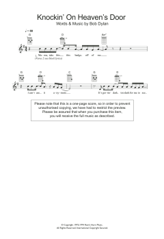 Knockin' On Heaven's Door von Bob Dylan (Download) 