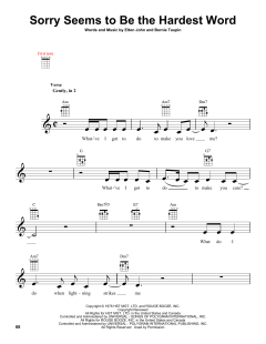 Sorry Seems To Be The Hardest Word (Download) 