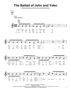 The Ballad Of John And Yoko (Download) 