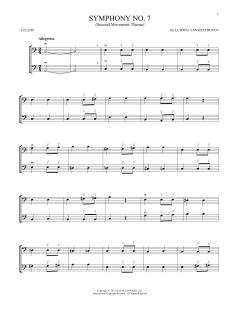 Symphony No. 7 In A Major, Second Movement von Ludwig van Beethoven (Download) 