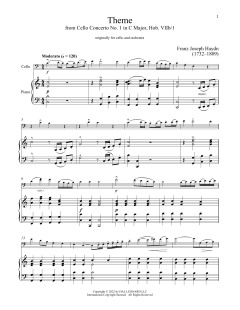 Cello Concerto In C Major von Franz Joseph Haydn (Download) 