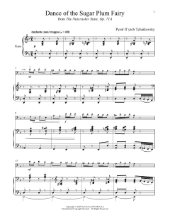 Dance Of The Sugar Plum Fairy, Op. 71a von Pyotr Il'yich Tchaikovsky (Download) 