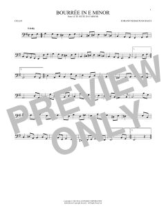 Bourree In E Minor von Johann Sebastian Bach (Download) 