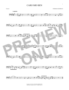 Caro Mio Ben von Tommaso Giordani (Download) 