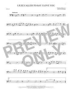 I Just Called To Say I Love You von Stevie Wonder (Download) 