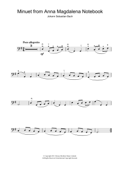 Minuet in G Major von Johann Sebastian Bach (Download) 