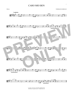 Caro Mio Ben von Tommaso Giordani (Download) 