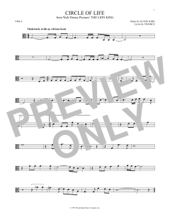 Circle Of Life von Elton John (Download) 