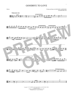 Goodbye To Love von The Carpenters (Download) 