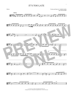 It's Too Late von Carole King (Download) 