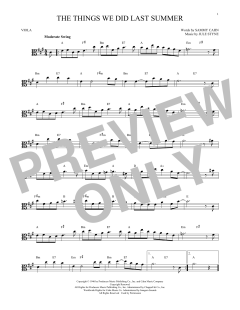 The Things We Did Last Summer von Jule Styne (Download) 