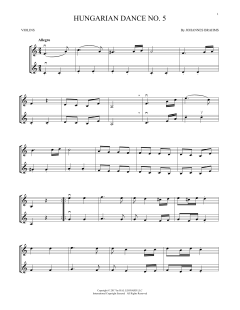 Hungarian Dance No. 5 von Johannes Brahms (Download) 
