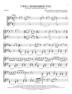 I Will Remember You von Sarah McLachlan (Download) 