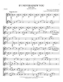 If I Never Knew You von Alan Menken (Download) 