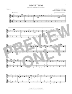 Minuet In G Major, BWV Anh. 114 von Christian Petzold (Download) 