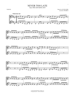 Never Too Late von Elton John (Download) 