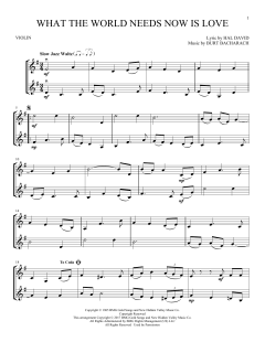 What The World Needs Now Is Love von Hal David (Download) 