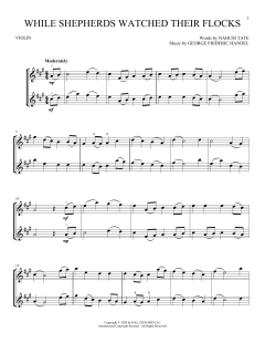While Shepherds Watched Their Flocks von Georg Friedrich Händel (Download) 
