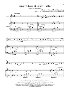 Empty Chairs At Empty Tables von Alain Boublil (Download) 