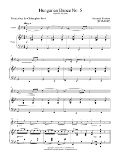 Hungarian Dance No. 5 von Johannes Brahms (Download) 