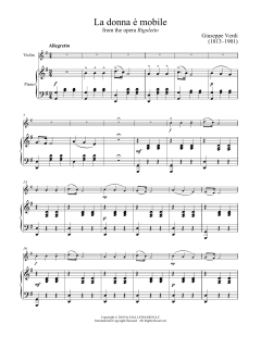 La Donna E Mobile von Giuseppe Verdi (Download) 
