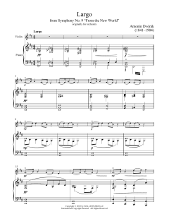 Largo From Symphony No. 9 von Antonín Dvorák (Download) 
