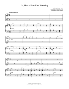 Lo, How A Rose E'er Blooming von Theodore Baker (Download) 