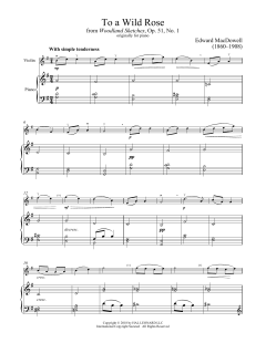 To A Wild Rose, Op. 51, No. 1 von Edward MacDowell (Download) 