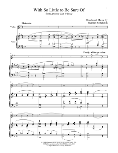With So Little To Be Sure Of von Stephen Sondheim (Download) 