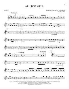 All Too Well von Taylor Swift (Download) 